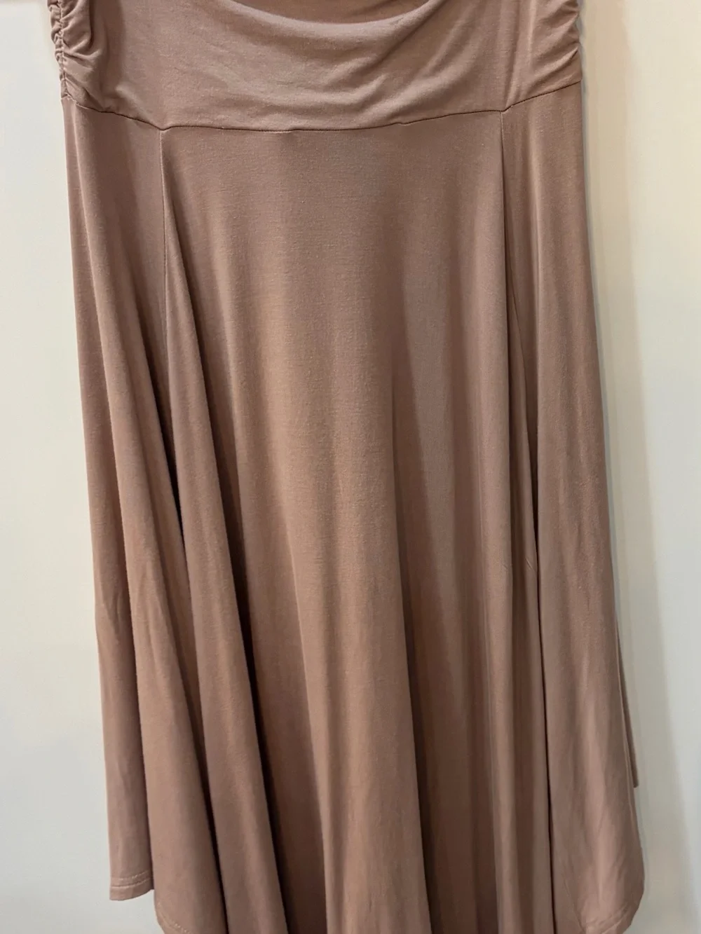 Flowing Midi Skirt in Taupe